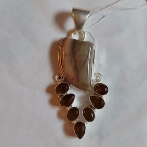 JASPER & Topaz Pendant